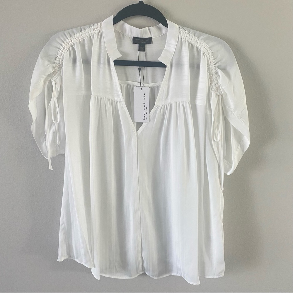 CURRENT AIR BLOUSE, White, M